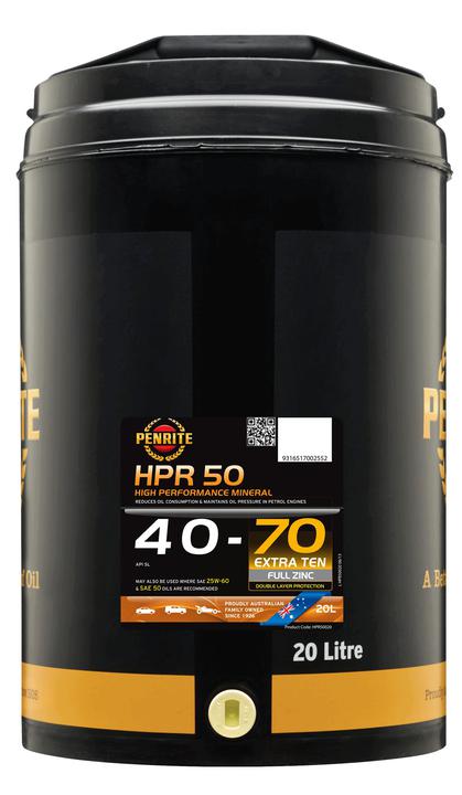 Penrite HPR 50 40-70 Sl Engine Oil 20L