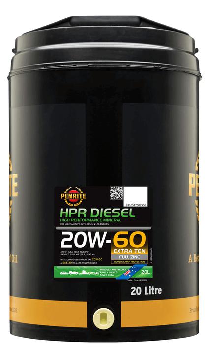 Penrite HPR Diesel SAE 20W-60 Engine Oil 20L