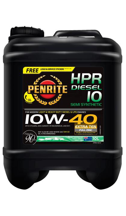 Penrite HPR Diesel 10 SAE 10W-40 Engine Oil 10L