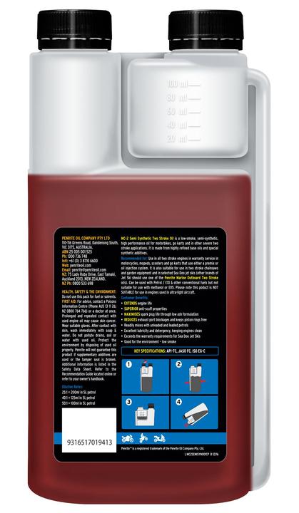 Penrite MC-2ST 2 Stroke Oil Semi Synthetic 1L