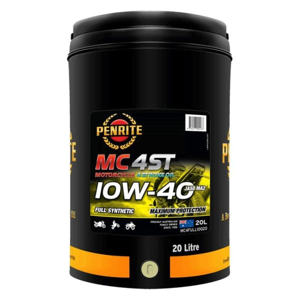 Penrite MC-4ST Full Syn 10W-40 20L Motorcycle Engine Oil MC420W50020