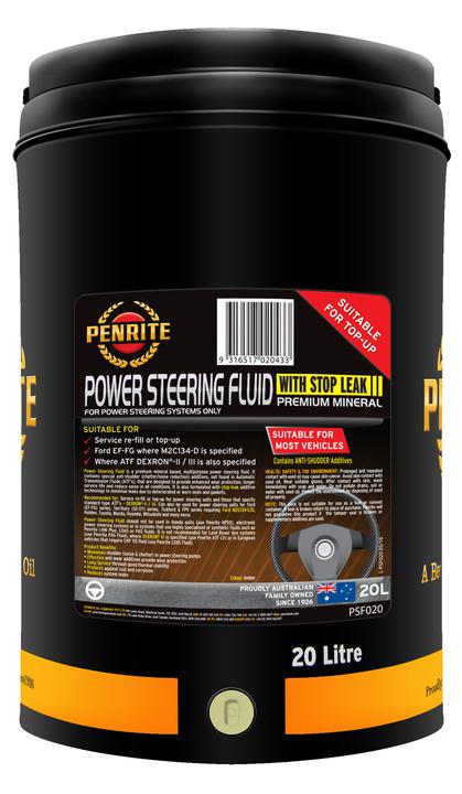 Penrite Power Steering Fluid Stop Leak Premium Mineral 20L PSF020