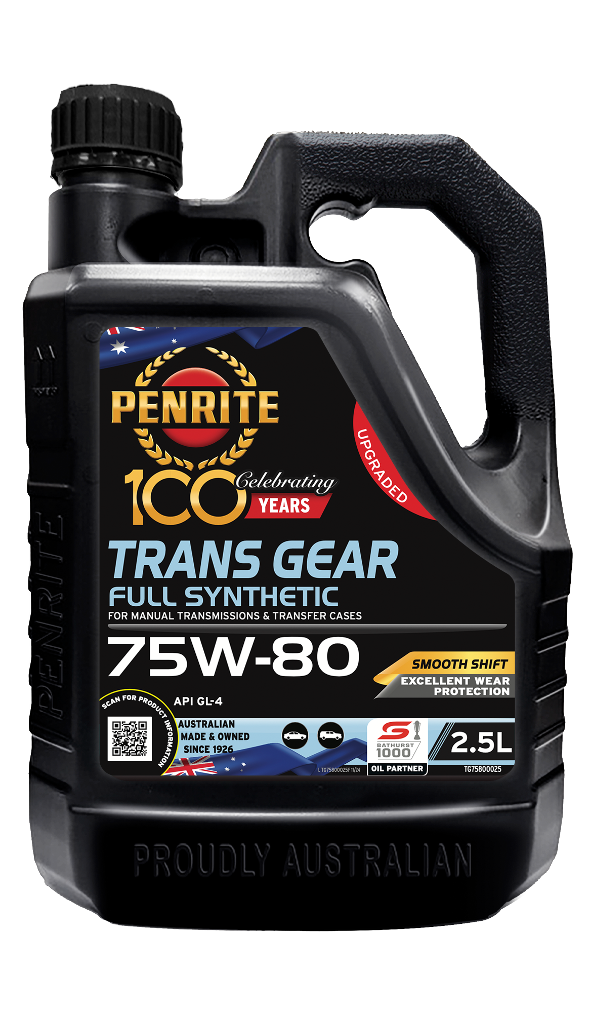 Penrite Trans Gear SAE 75W-80 Full Synthetic Engine Oil 2.5L TG75800025