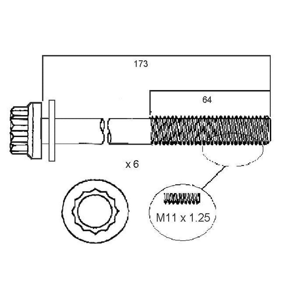 Permaseal Gaskets Cylinder Head Bolt Set HBS034H