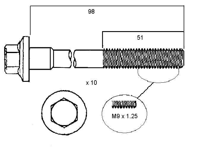 Permaseal Head Bolt Set HBS023