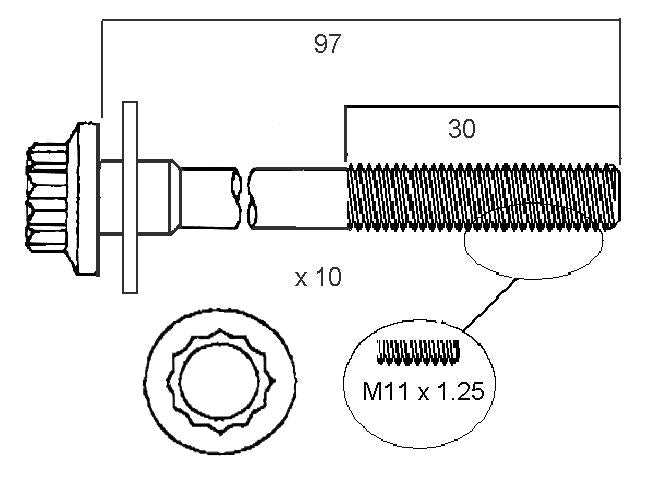 Permaseal Head Bolt Set HBS072