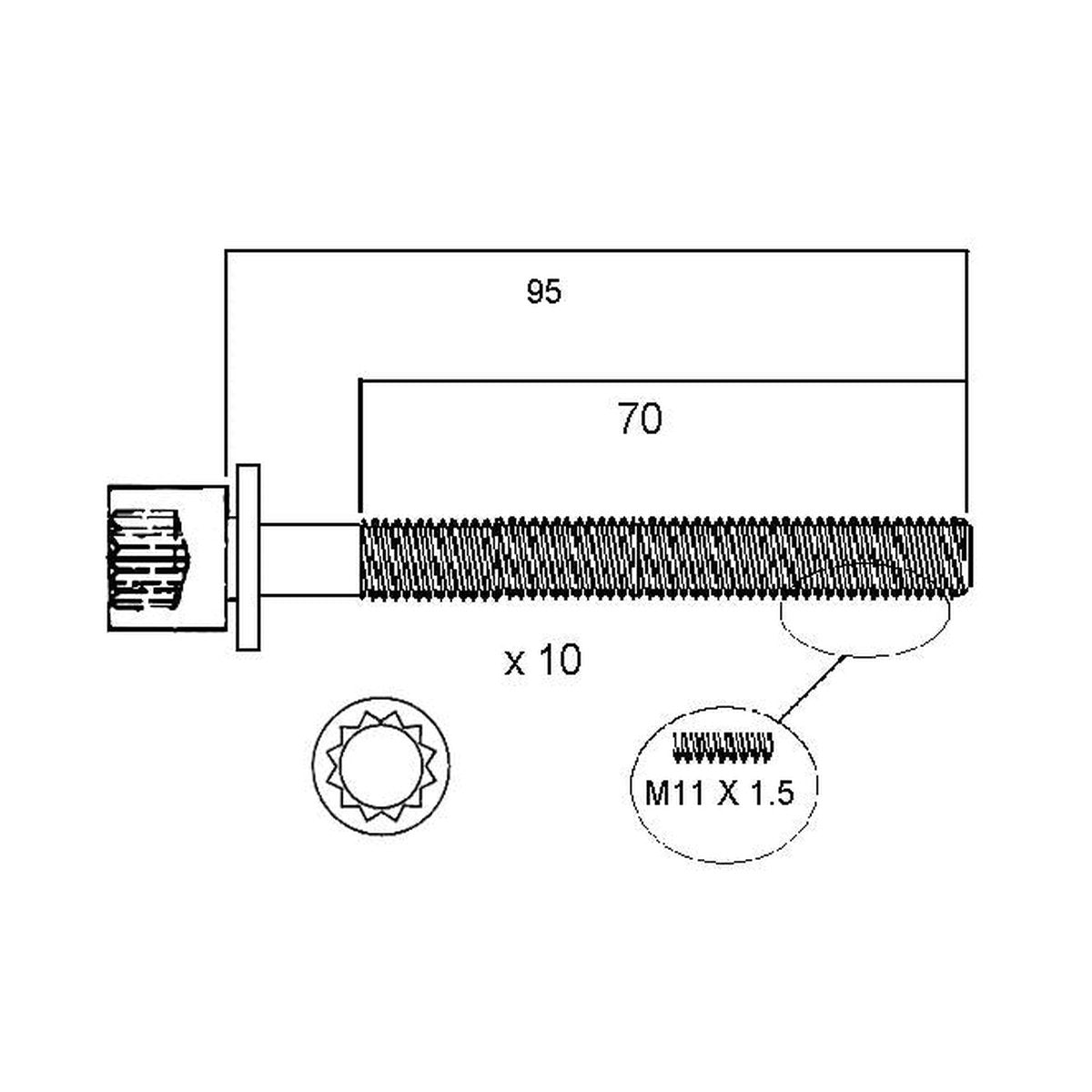 Permaseal Head Bolt Set HBS103