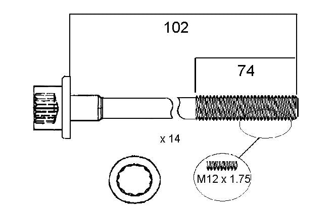 Permaseal Head Bolt Set HBS132