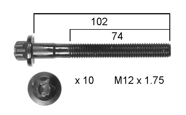 Permaseal Head Bolt Set HBS198