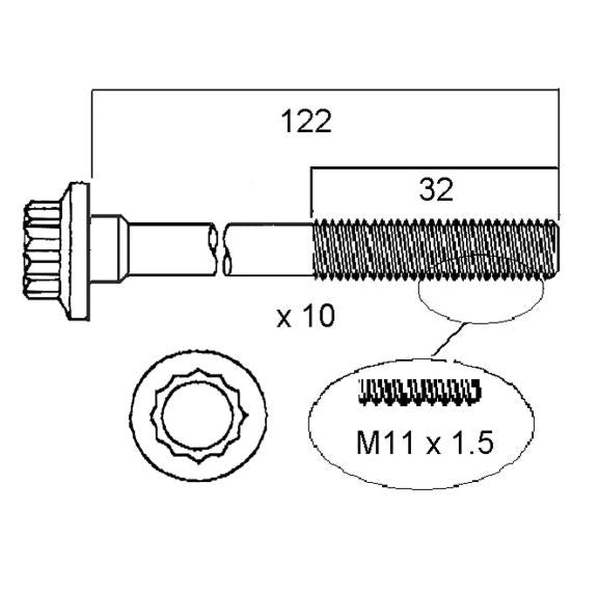 Permaseal Head Bolt Set HBS252