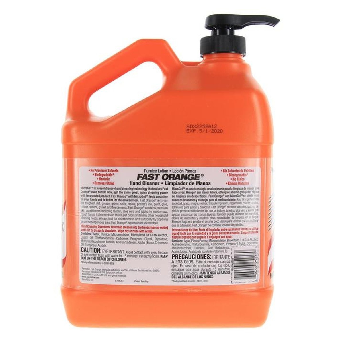 Permatex Fast Orange Pump Hand Cleaner 3.78L