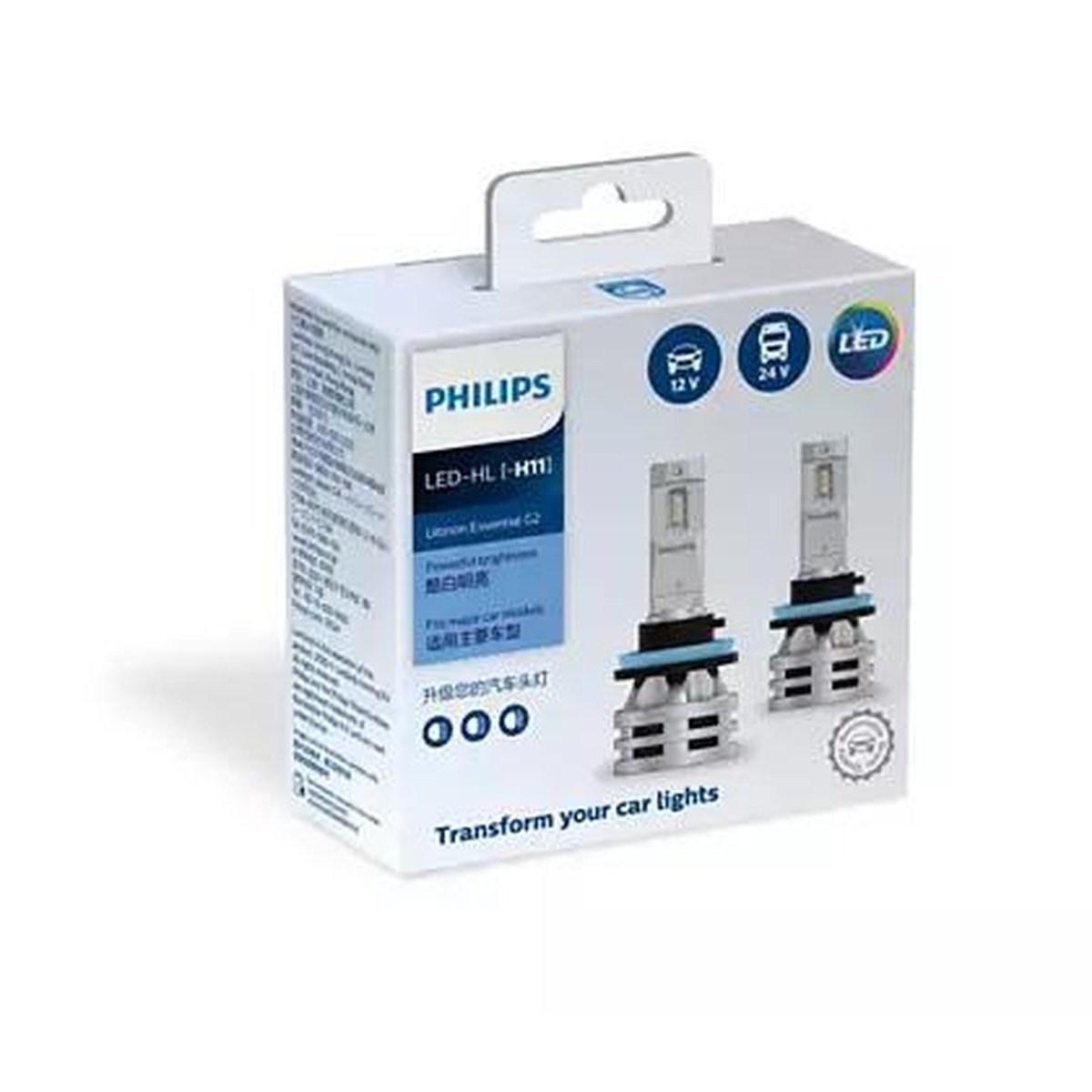Philips Ultinon Essentials LED H11 Globe 12V (Pair) 11362UE2X2