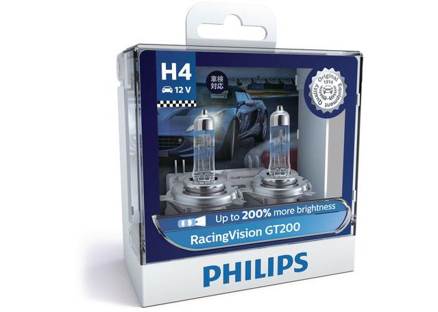 Philips 12342RGTS2 - RacingVision GT200 H4 P43T Globe 12V 60/55W (2Pk)