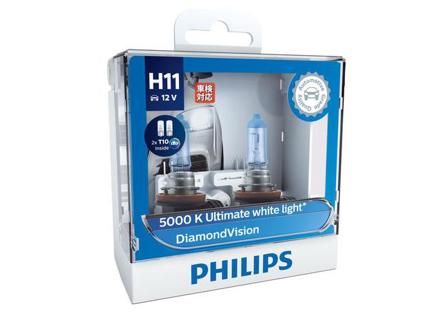 Philips 12362DVSL - Diamond Vision H11 Globe PGJ19-2 12V 55W (2Pk)