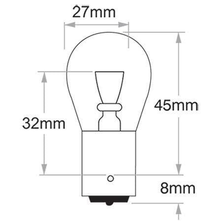 Philips Standard Bayonet Globe 12V 21W (10Pk) 12498