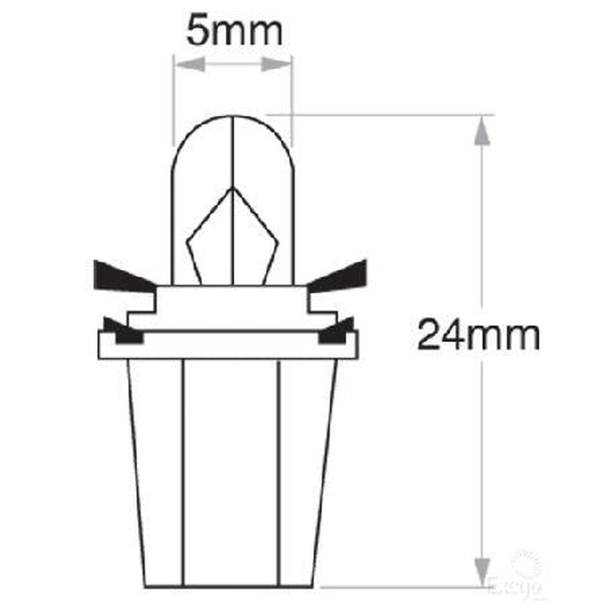 Philips Standard Dash Panel Globe 12V 1.2W (10Pk) 12598