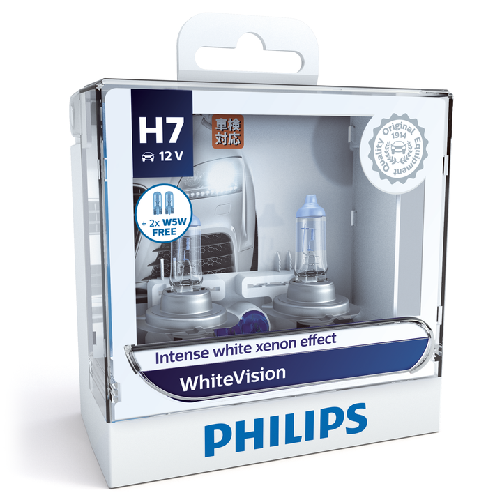 Philips White Vision H7 Globe H7 12V 55W (2Pk) 12972WHVSM