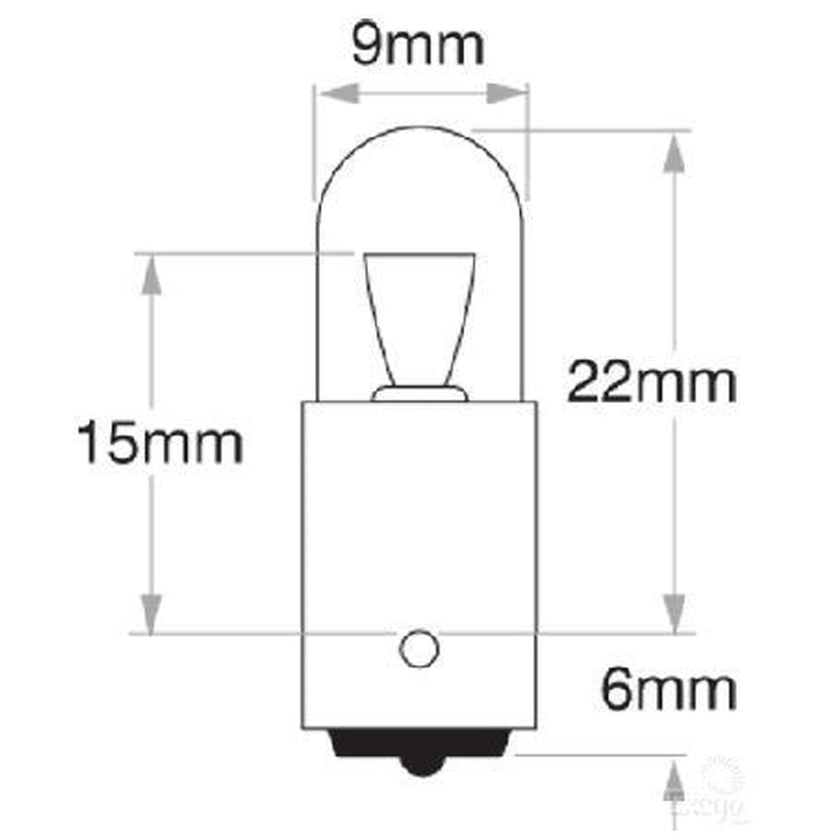 Philips Standard Bayonet Globe 12V 4W (10Pk) 12929