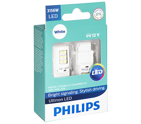 Philips Ultinon LED T20 Wedge Globe 12V White 3156ULWX2