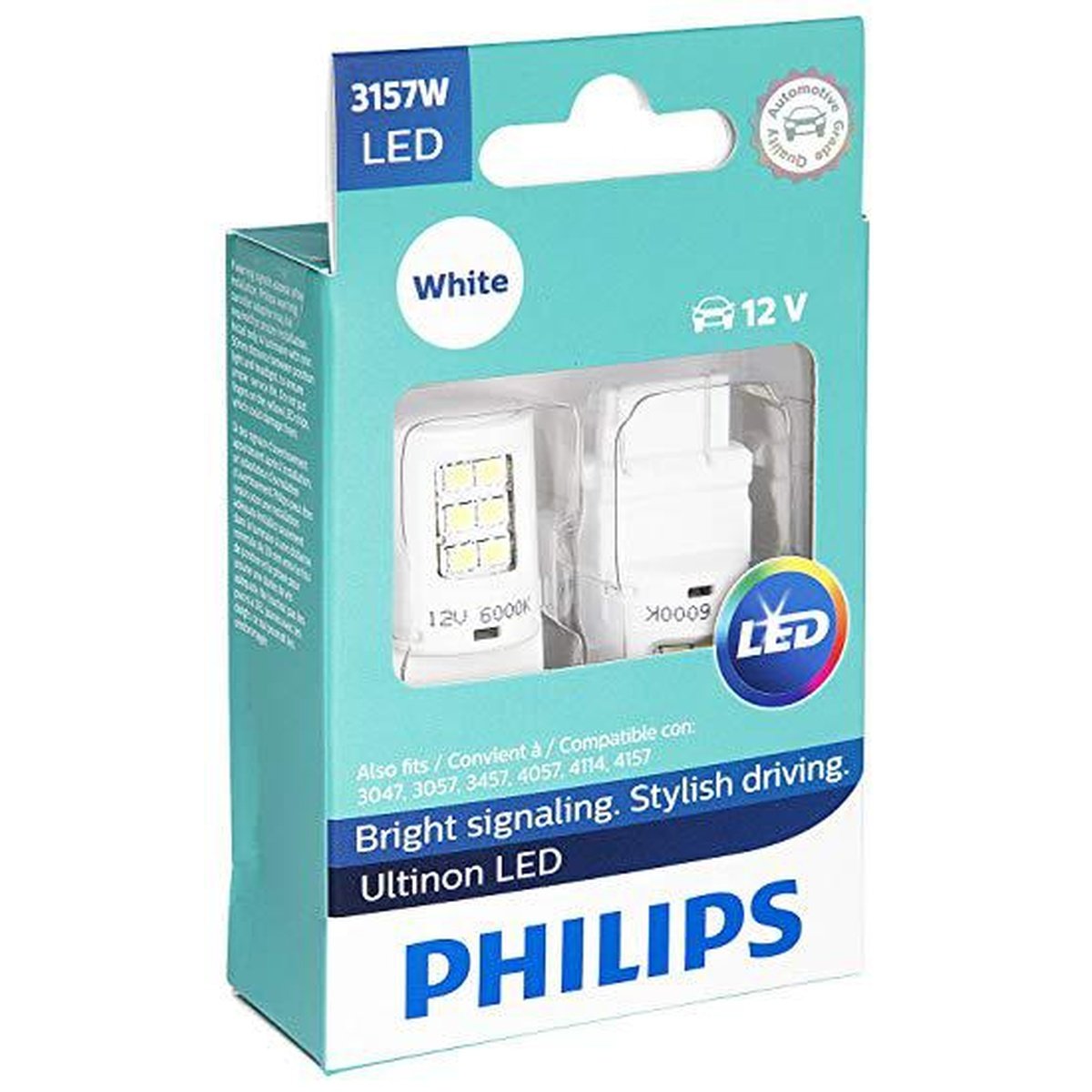 Philips Ultinon LED T20 Wedge Globe 12V White 3157WULWX2