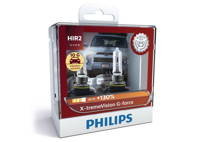Philips 9012XVGS2 - X-treme Vision G-force HIR2 Globe 12V 55W X/F (2Pk)