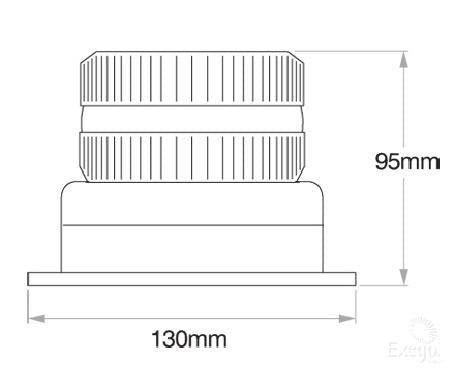 Preco Strobe Blue 12 to 110V 80 FPM Permanent Mount ACX2202