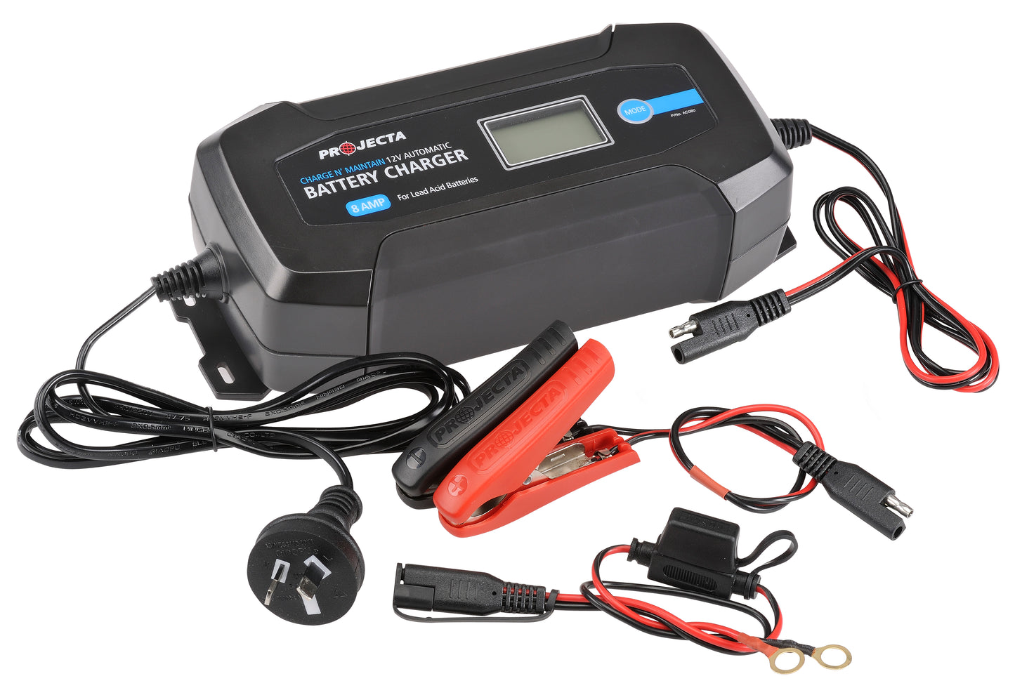 Projecta 8A 12V 8 Stage Batt. Chrgr AC080