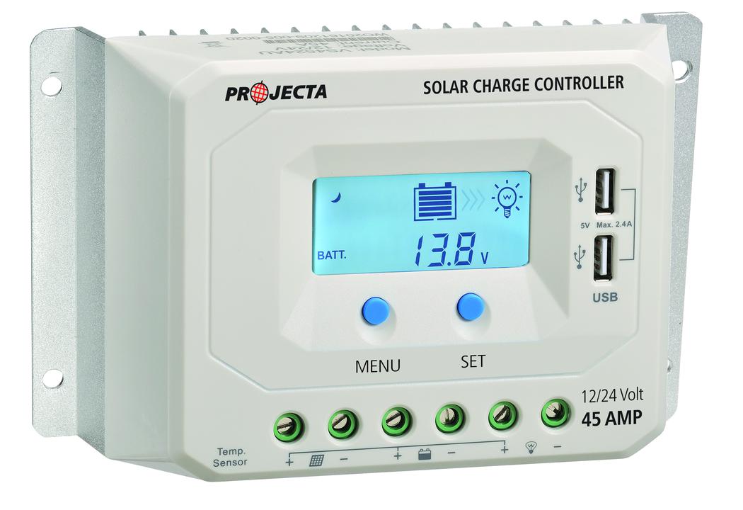 PROJECTA 45A 12/24V Solar Charge Controller 4 Stage Auto SC245
