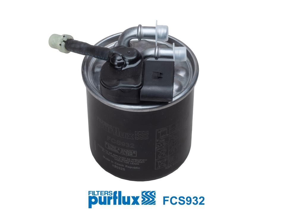 Purflux Fuel Filter 124mm H 8mm Int Dia 86mm Ext Dia 10mm Outlet Dia for Diesel FCS932