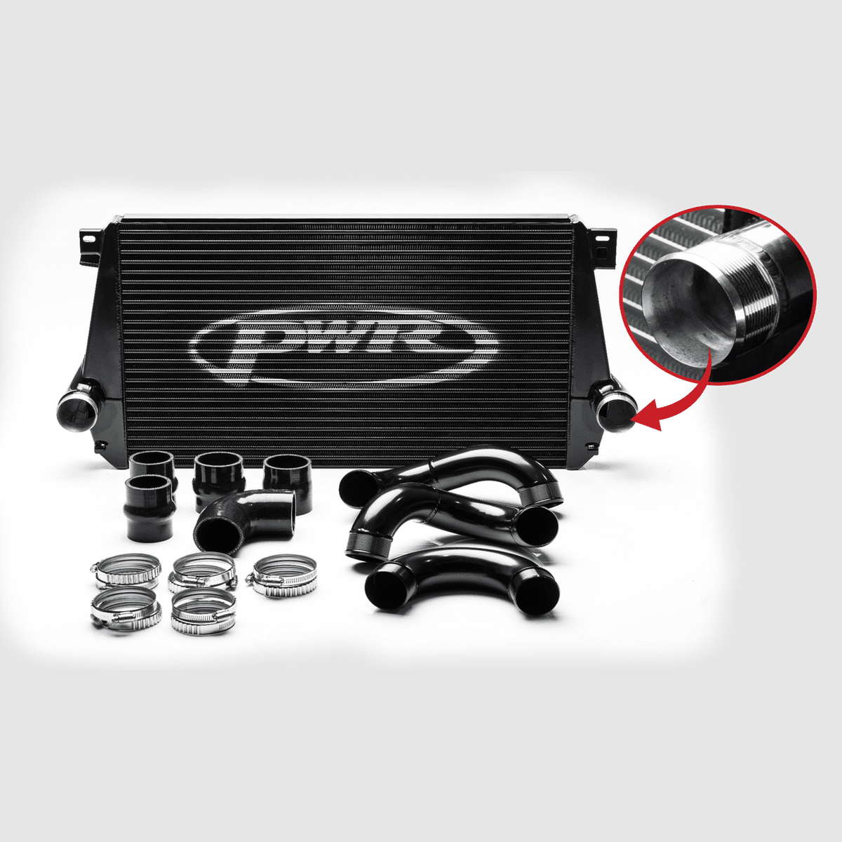PWR Intercooler Kit 44mm Black fits VW Amarok 2.0 2012-16 PWI63123BK