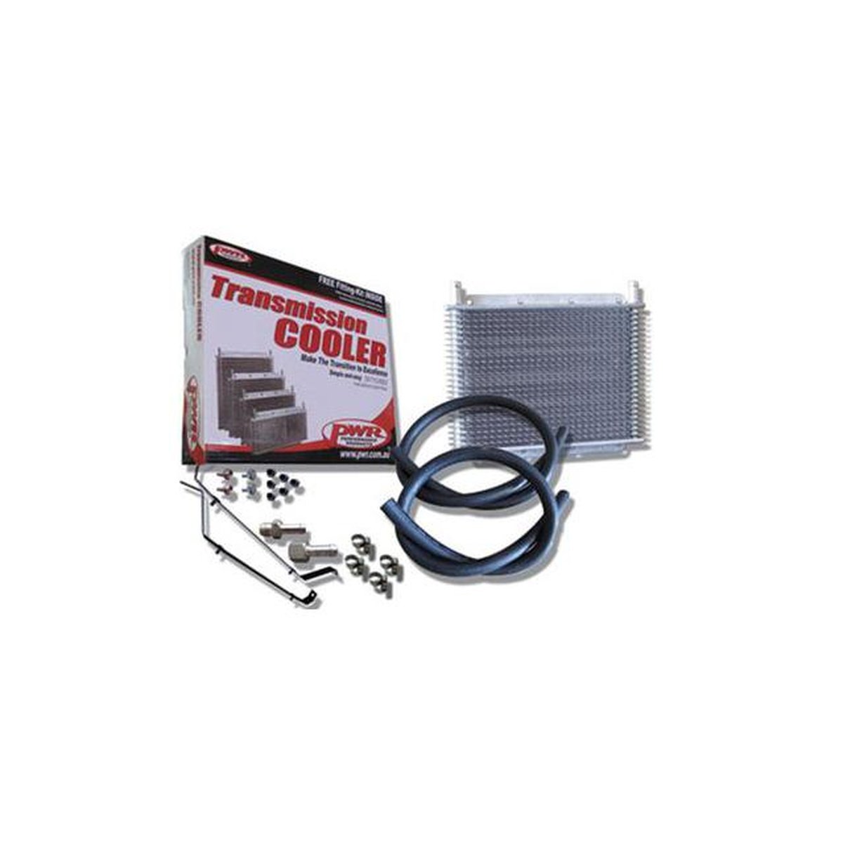 PWR Transmission Oil Cooler Kit fits Commodore VZ (280x255x19mm 3/8") PWO6690