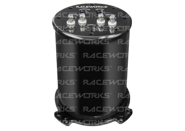 Raceworks 2.8L Surge Tank Suits Single/Twin 39mm-40mm Intank Pumps