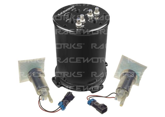Raceworks 2.8L Surge Tank Suits Single/Twin 39mm-40mm Intank Pumps
