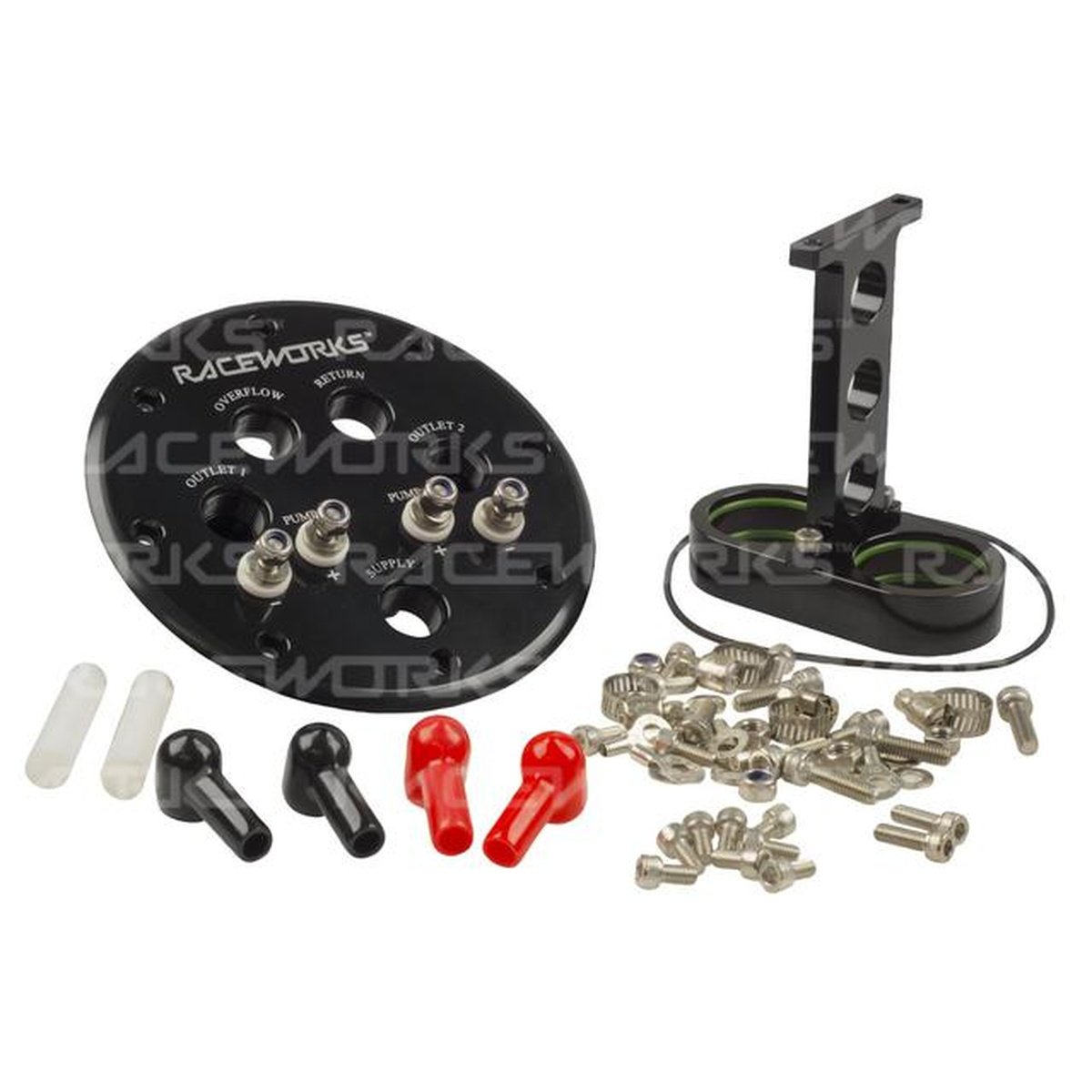 Raceworks Fuel Pump Hanger Suits Single/Twin 39mm-40mm Pumps