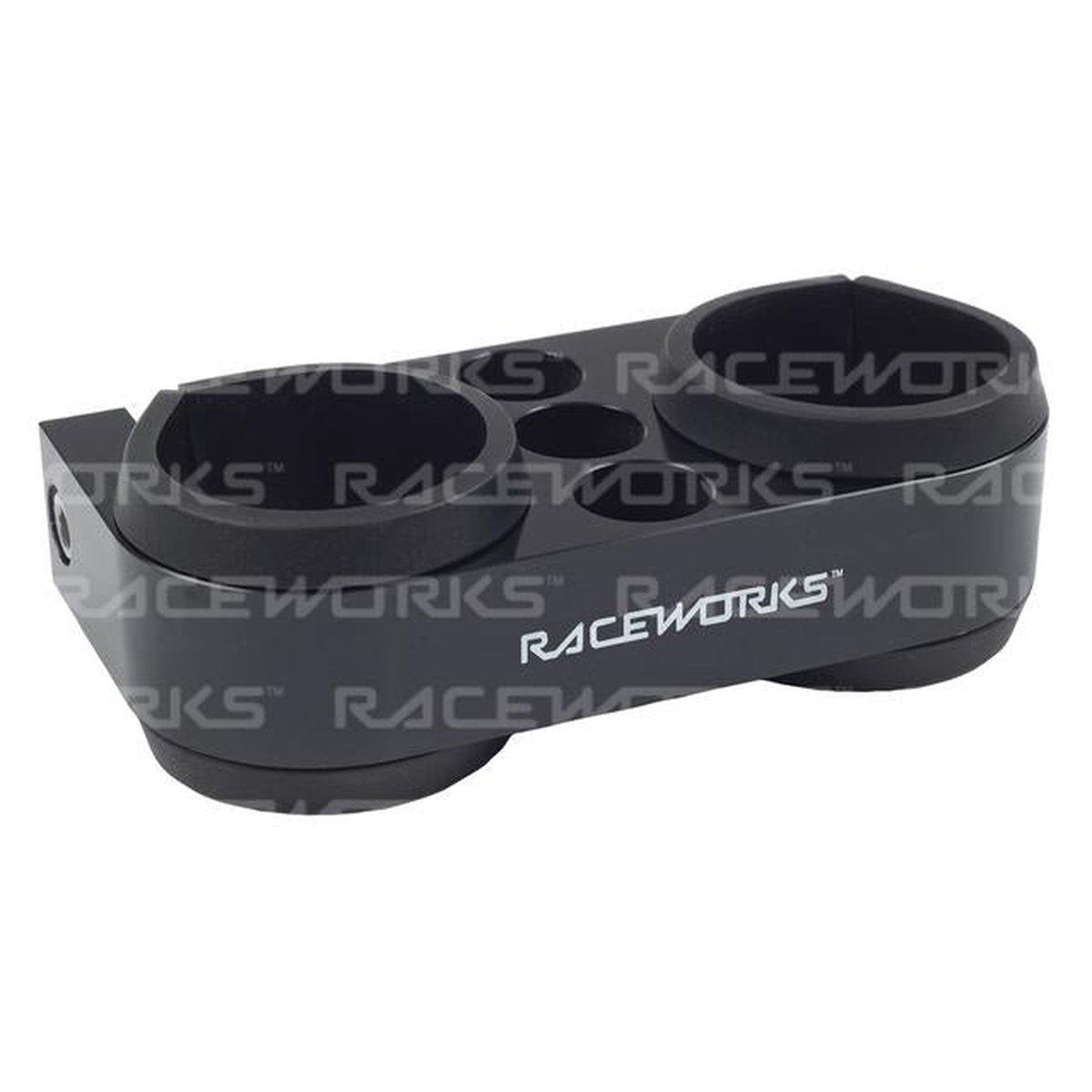 Raceworks Black Billet Twin Pump Bracket Suits Pierburg/Walbro