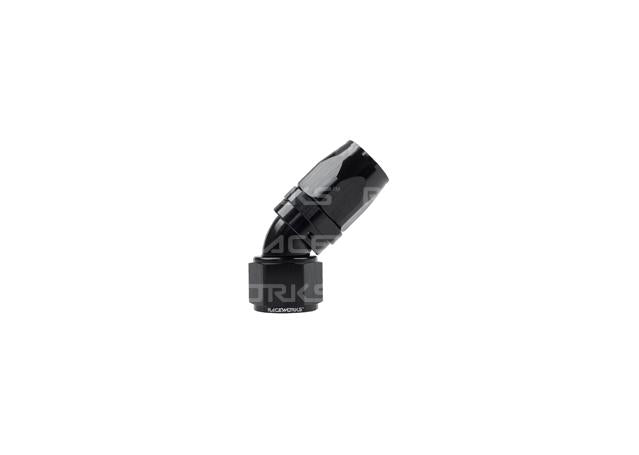 Raceworks AN-6 Aluminium 110 Series 45 Deg Taper Hose End Anodized