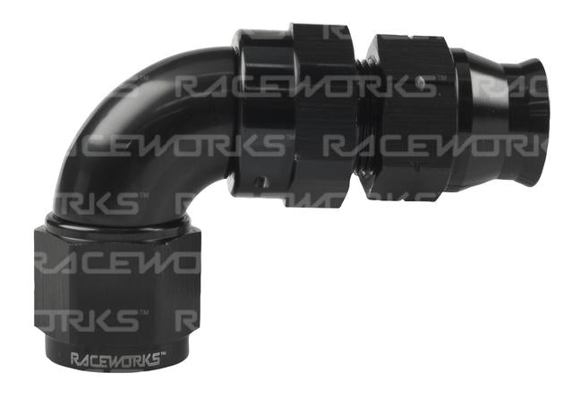 Raceworks Female An-8 To 1/2 Tube 90Deg Adapter