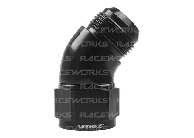 Raceworks Female To Male Swivel Elbow An-16 45 Deg