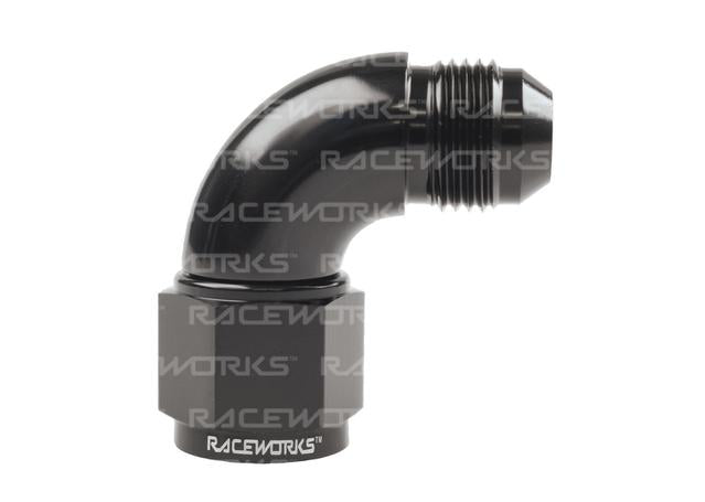 Raceworks Female To Male Swivel Elbow An-8 90 Deg