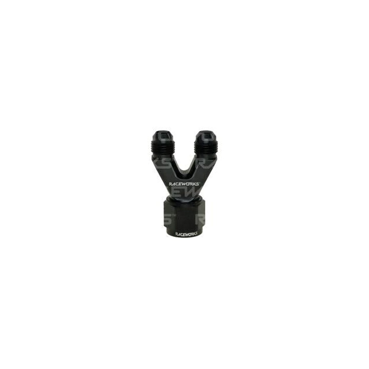 Raceworks Straight Y-Block 2x AN-6 Male Flare - AN-8 Female AN Swivel