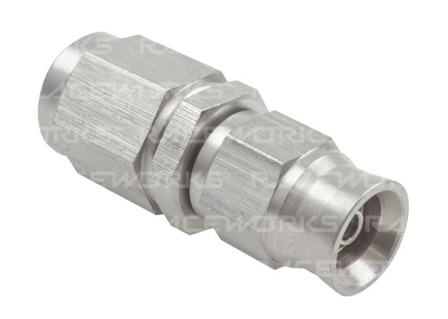 Raceworks Teflon Hose Fitting An-4 Straight Stainless Steel
