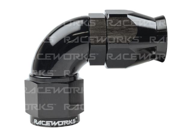 Raceworks Teflon Hose Fitting An-12 90 Deg