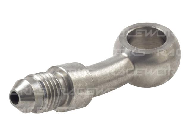 Raceworks 10.2mm Banjo To An-4 Male Flare Stainless Steel 20Deg
