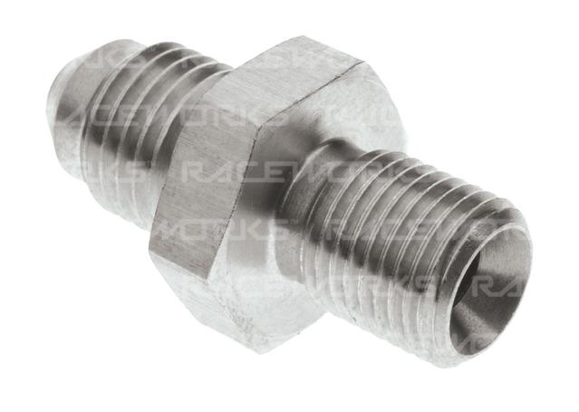 Raceworks Metric Male M10X1.0 To Male Flare An-4 Stainless Steel (Dual Seal)