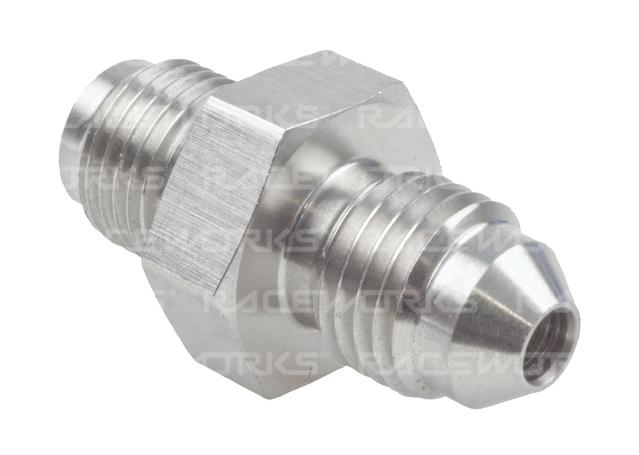 Raceworks Unf Male 7/16"-24 To Male Flare An-3 Stainless Steel (Dual Seal)