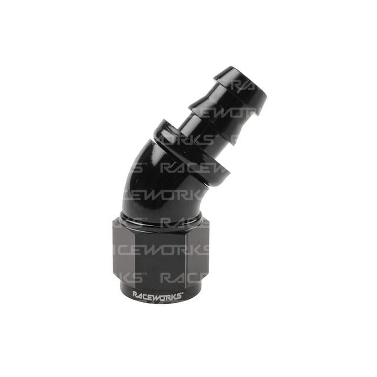 Raceworks Push Lok Hose Fitting An-4 45 Deg
