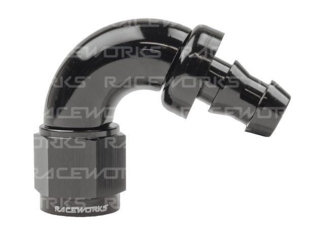 Raceworks Push Lok Hose Fitting An-6 120 Deg