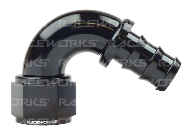 Raceworks Push Lok Hose Fitting An-12 120 Deg