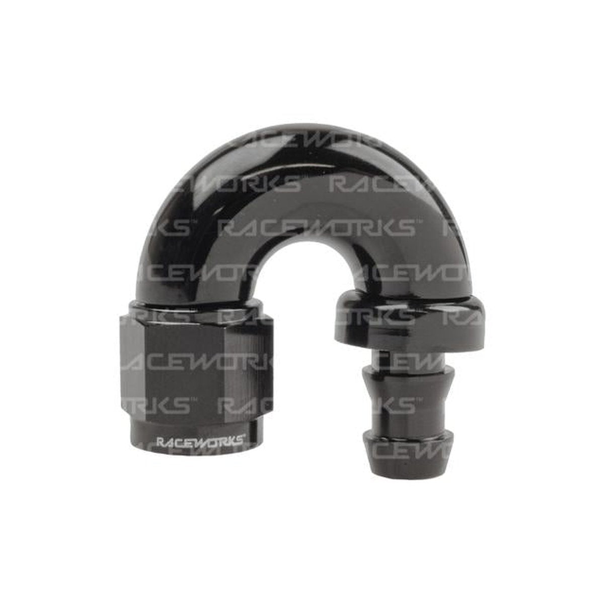 Raceworks Push Lok Hose Fitting An-6 180 Deg