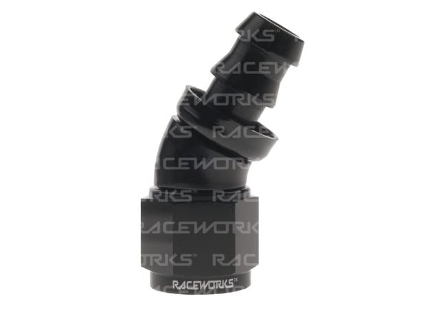 Raceworks Push Lok Hose Fitting An-12 30 Deg